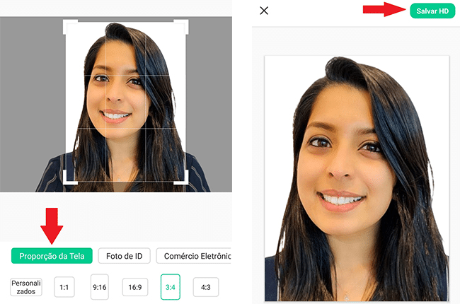 Aplicativo para foto 3x4