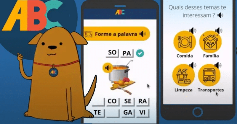 Aplicativo de alfabetização