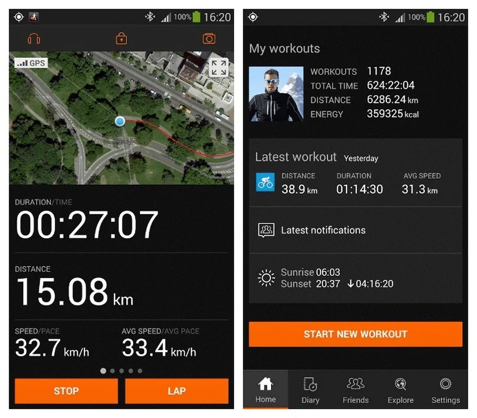 Aplicativo para marcar caminhada