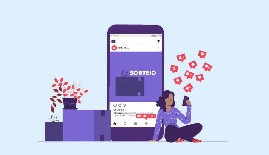 aplicativo para sorteio no Instagram